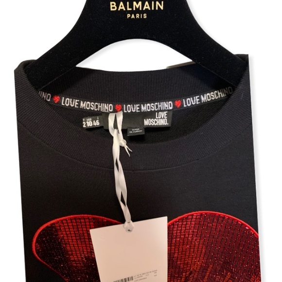 LOVE MOSCHINO French cotton-terry sweatshirt - Picture 8 of 10